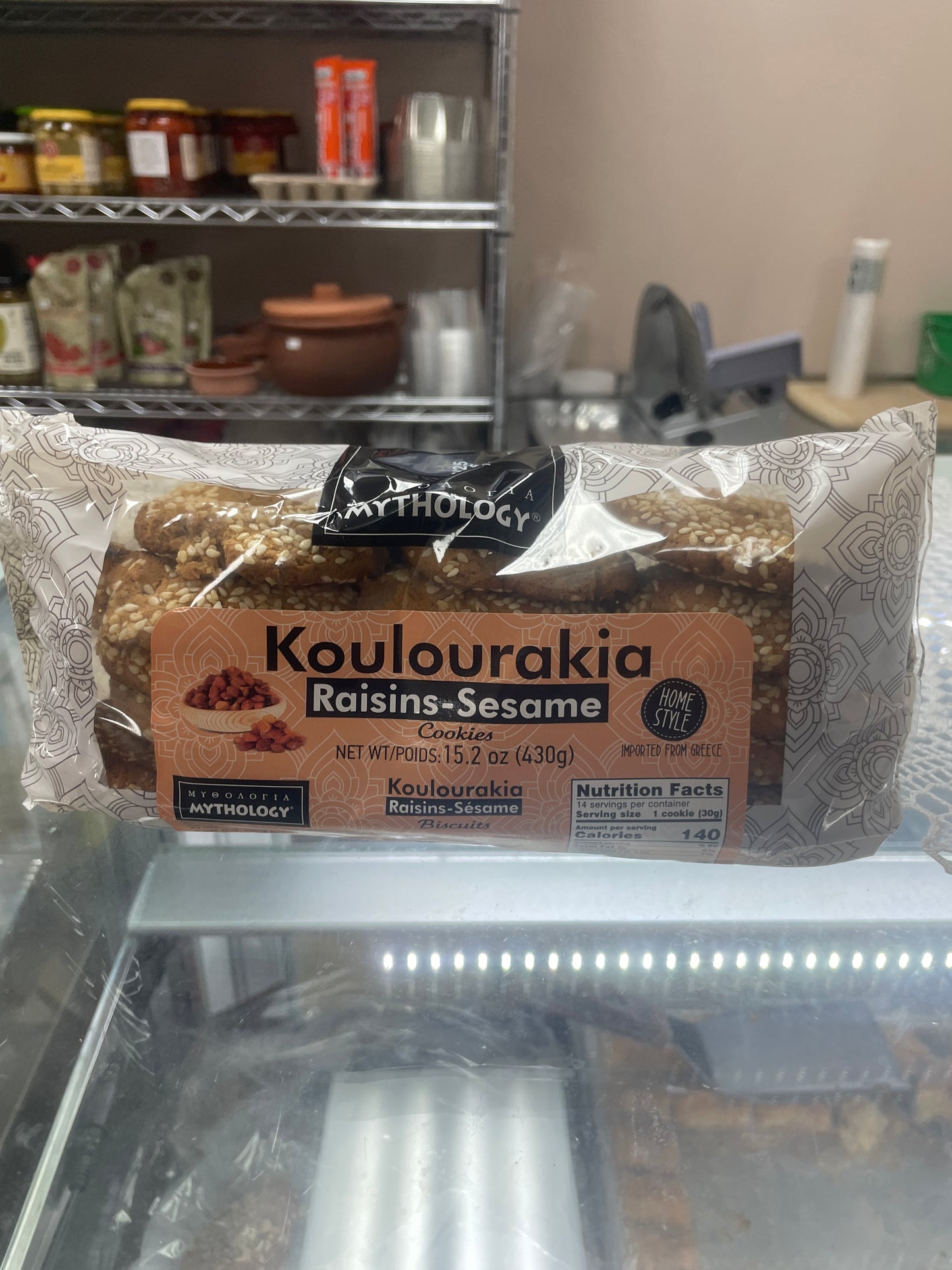 Greek - Koulourakia (raisins & sesame) 430g