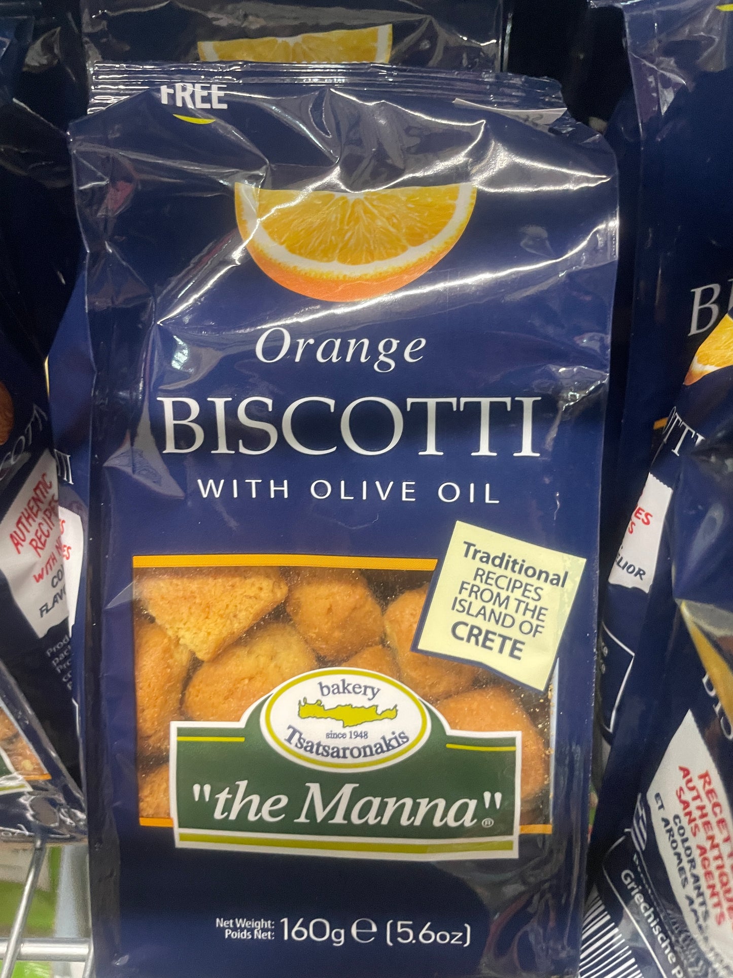 Greek- The Manna Orange Biscotti with Olive Oil 160g