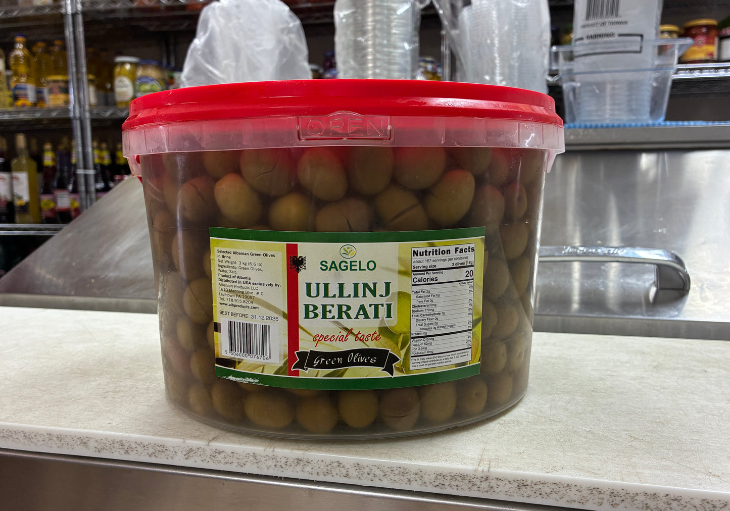 Albanian Berati Olives (Ullinj Berati) 6.6 lbs