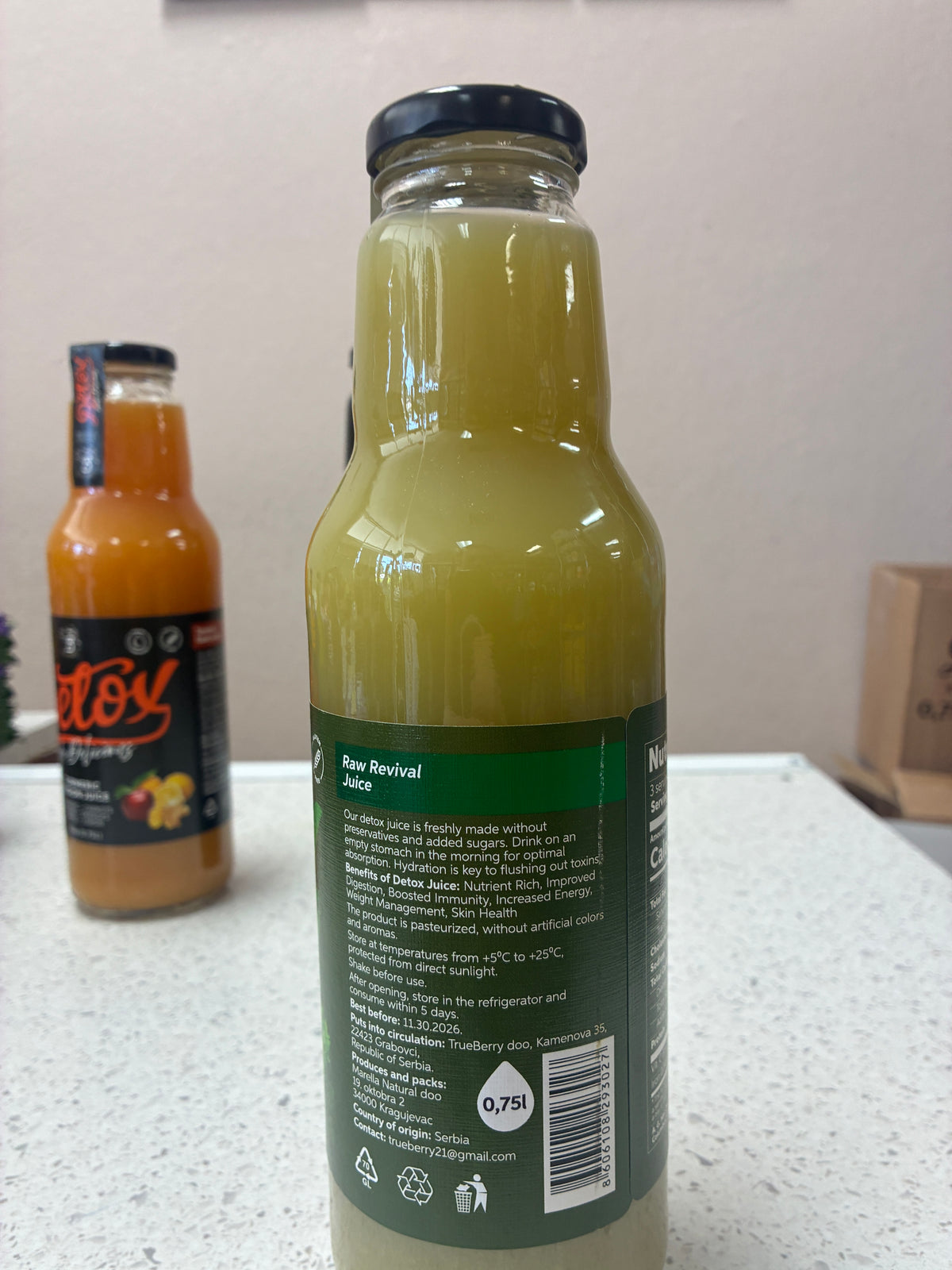 DetoX Raw Revival Juice – Apple, Ginger & Green Tea – 750 ml – Serbia