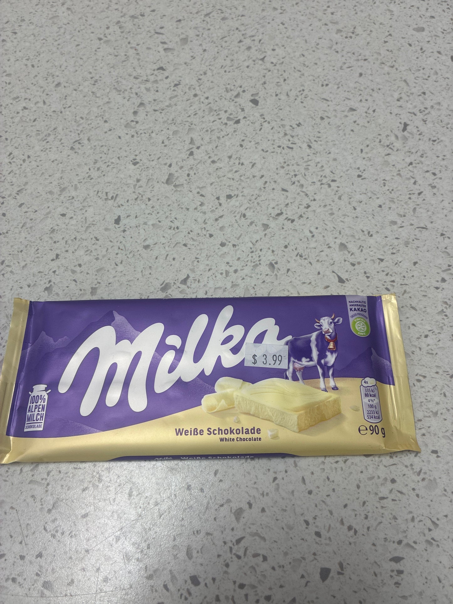 Milka White Chocolate Bar 100g