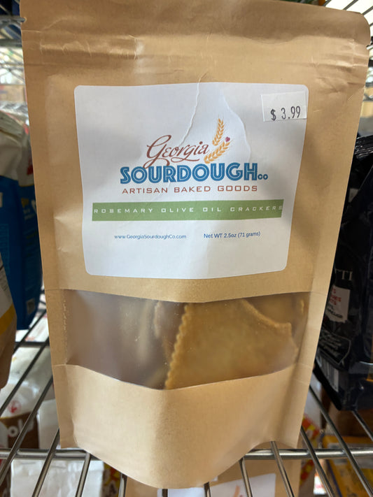 Georgia Sourdough Co Rosemary Olive Oil Crackers – Artisan Baked Crackers 2.5 oz (71 g)