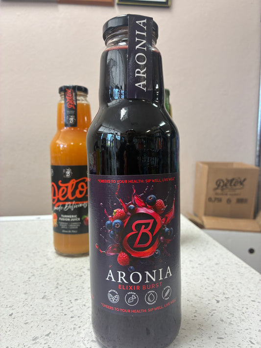 Aronia Elixir Burst – 100% Chokeberry Juice – 750 ml