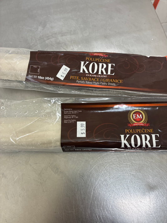 European Market  Kore Polupecene Fillo 480g