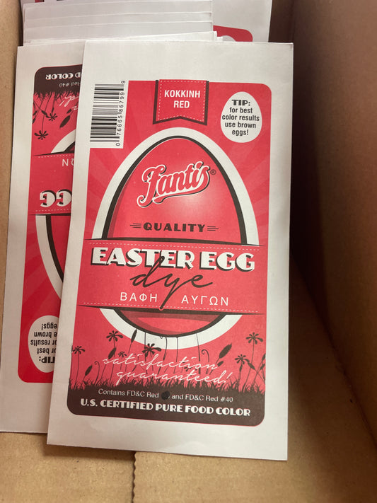 Easter Red Dye - Greek (Fantis)
