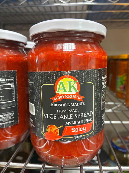 Agro Krusha Homemade Ajvar – Hot (Vegetable Spread) 720 g