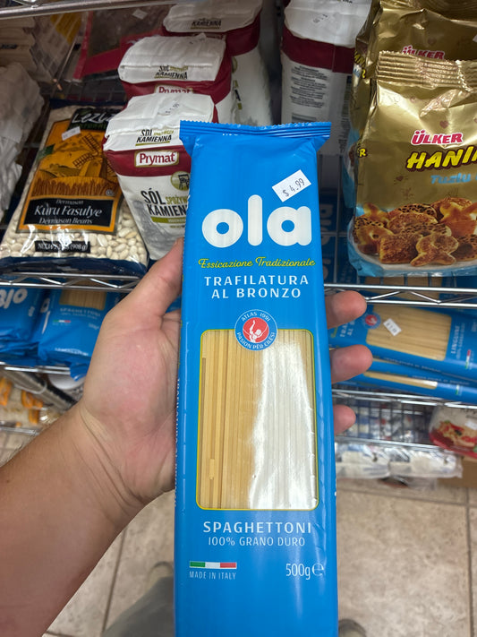 Ola Italian Linguine & Spaghettoni (Premium Bronze-Cut Pasta) thin