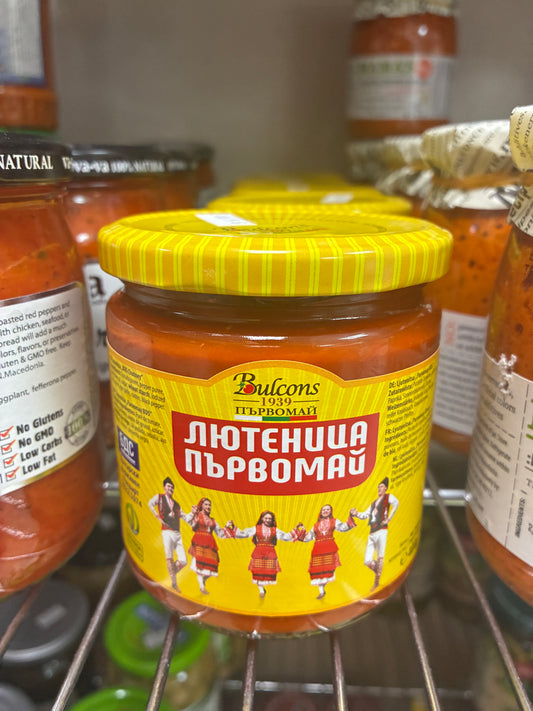 Bulcons Lyutenitsa Pŭrvomay Traditional Bulgarian Pepper & Tomato Spread – 400g