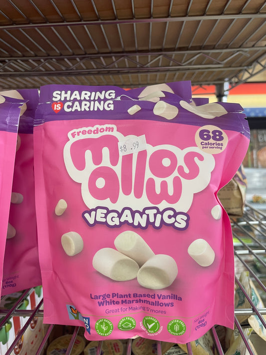 Freedom Mallows Vegantics - Large Plant-Based Vanilla White Marshmallows 150g