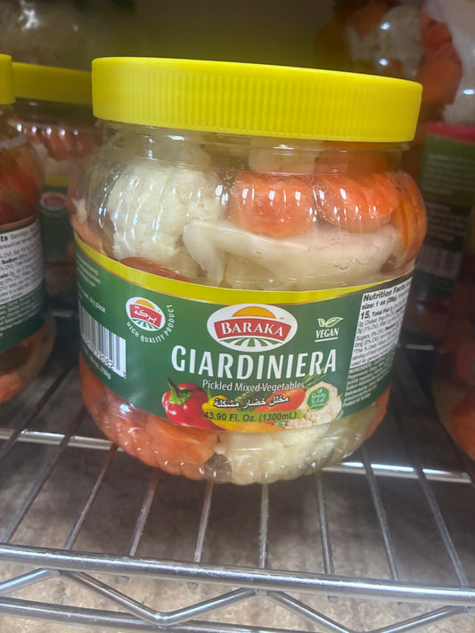 Baraka Giardiniera Pickled Mixed Vegetables – 43.9 fl oz (1300 mL)