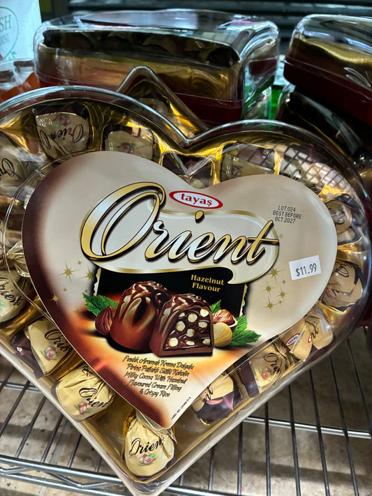 Tayas Orient Hazelnut Chocolate Gift Box – Heart Shape 200g