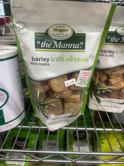Greek- The Manna Barley Olive Oil 160g (Mini Rusks)