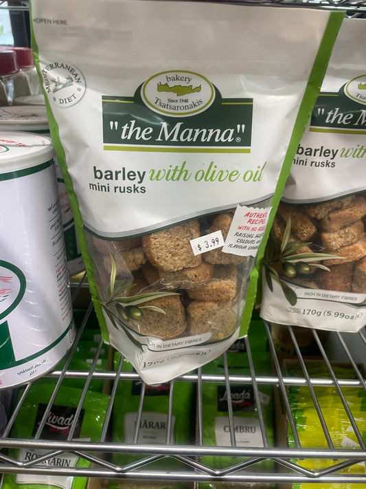 Greek- The Manna Barley Olive Oil 160g (Mini Rusks)