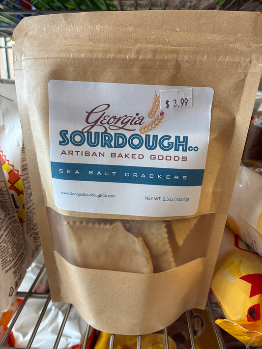 Georgia Sourdough Co Sea Salt Crackers – Artisan Baked Crackers 2.5 oz (70.8 g)