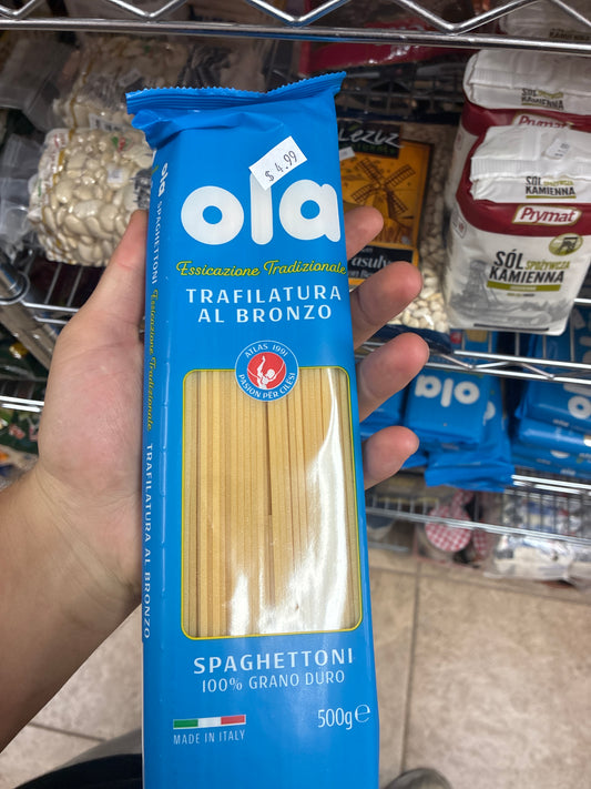Ola Italian Linguine & Spaghettoni (Premium Bronze-Cut Pasta) thicker