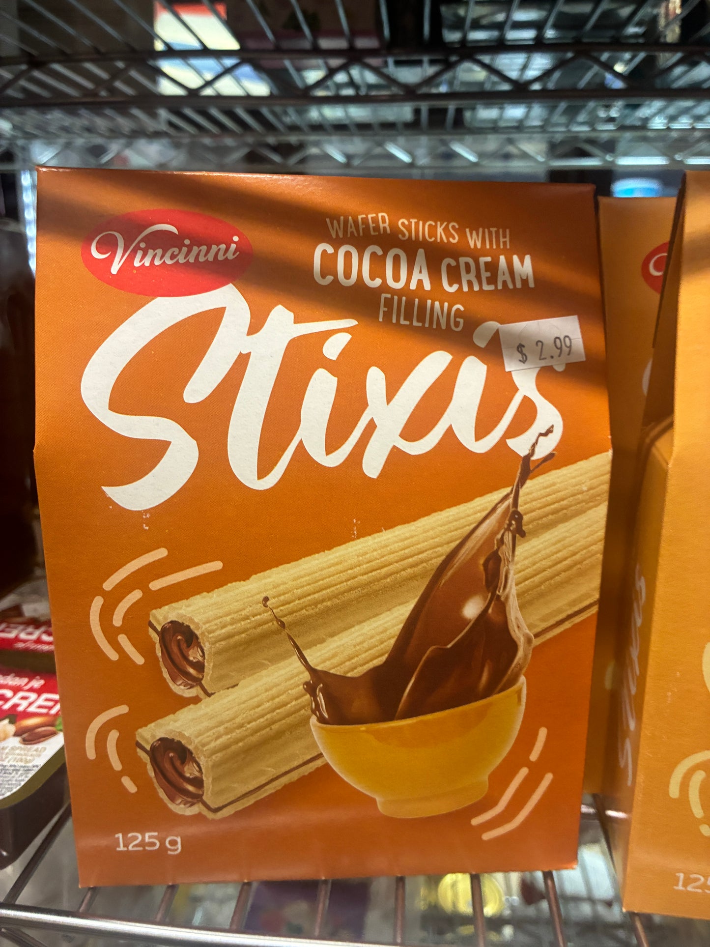 Vincinni Stix Wafer Sticks Cacao Cream Filling – 125g
