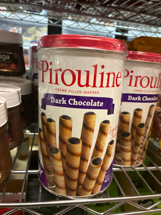 Pirouline Dark Chocolate Crème Filled Wafer Rolls (Tin)