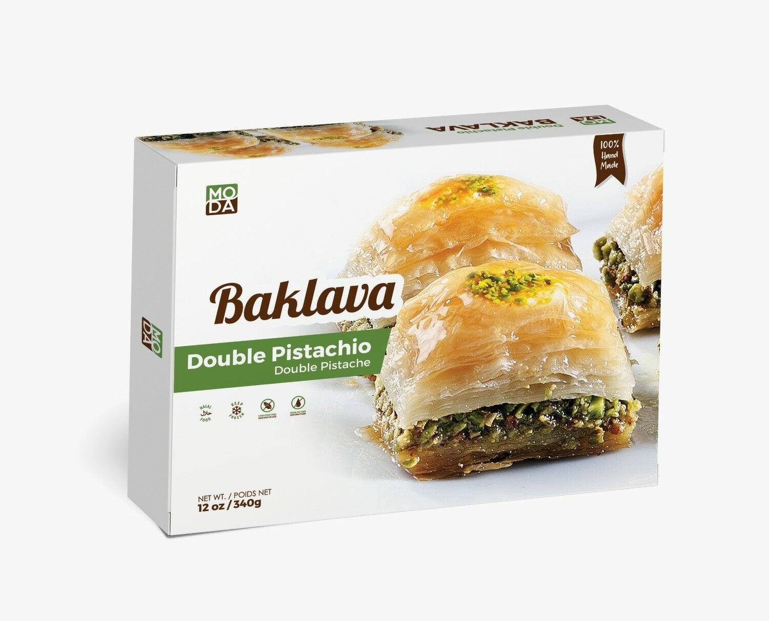 Moda Food MODA Baklava with Double Pistachio 12oz (9pcs) – Balkan Market
